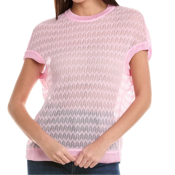Missoni Pink Mesh Short Sleeve Top